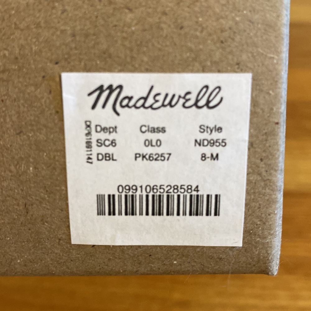 NIB Madewell Double Strap Slides Sz 8 - Picture 6 of 6